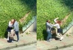 Sokak ortasında şiddet! Tartıştığı kadına sokak ortasında yumruklayarak darbetti