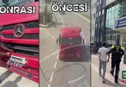 Kurallara aldırmadı, plakasını kapattı! TIR sürücüsüne ağır ceza
