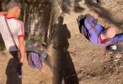 Etkileşiminiz batsın! Sokakta uyuyan yaşlı adama 'izlenme' uğruna vicdansız tekme
