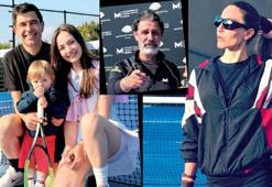 Ünlüler tenis kampında! Fransız efsaneyle kozlarını paylaştılar