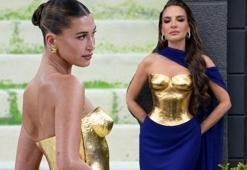 Ebru Akel, Hailey Bieber'in Met Gala'da giydiği elbiseden giydi! 'Daha iddialı durmuş'