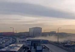 Kağıthane’de metrobüste korkutan yangın! Alevler kısa sürede söndürüldü