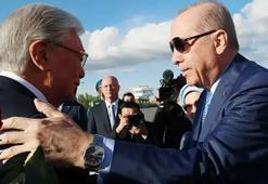 Cumhurbaşkanı Erdoğan, Kazakistan’da resmi törenle karşılandı