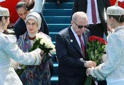 Cumhurbaşkanı Erdoğan, Özbekistan Cumhurbaşkanı Mirziyoyev ile görüştü