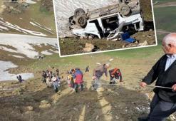 Hakkari’de facia! İşçileri taşıyan minibüs 100 metreden yuvarlandı: Ölü ve yaralılar var