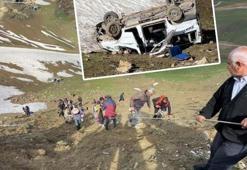 Yüksekova’da pancar işçilerini taşıyan minibüs uçuruma yuvarlandı: 1 ölü, 7 yaralı