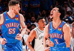 NBA Batı Finalinde nefes kesen düello! Thunder, Spurs karşısında eşitliği sağladı