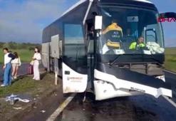Aksaray'da tur otobüsü kaza yaptı: 14 yaralı var