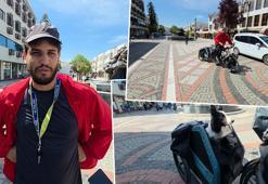 Pedalları Filistin için dönüyor! Berlin’den yola çıkıp Edirne’ye ulaştı, hedefi Tokyo: 'İnsanlar neden sessiz?'