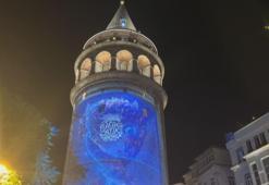 Galata Kulesi’nde Sıfır Atık Haftası için ışık gösterisi düzenlendi