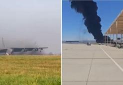 ABD'de B-52 bombardıman uçağı faciası! Kalktıktan saniyeler sonra düştü
