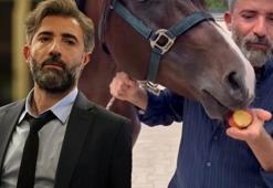 Oyuncu Mert Turak'tan atı Esentürk ile sevimli anlar