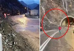 Artvin- Erzurum karayolunda heyelan faciası!