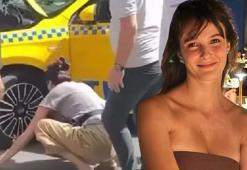 Büşra Develi, araca sıkışan kedi için seferber oldu