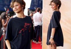 Zendaya galaya 35 dolarlık ikinci el tişörtle çıktı!