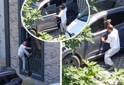 Sokak ortasında dehşet anları kamerada! ‘Burası kaldırım’ dedi, canından oluyordu