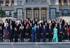 Beştepe'de tarihi 'NATO' resepsiyonu! Erdoğan çifti liderleri karşıladı