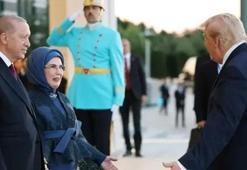 ABD Başkanı Trump'a Beştepe'de mehteranlı karşılama! Törene hayran kaldı