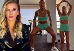 Ivana Sert'ten spor salonunda karın kaslarıyla şov!