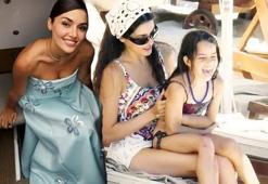 Hande Erçel tatilde de teyzelikten ödün vermedi!