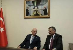 İçişleri Bakanı Çiftçi, eski TBMM Başkanı Kahraman ile bir araya geldi