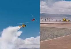 Chaka Tuz Gölü’nde gyrocopter dehşeti! Turistlerin üzerine düştü, 2 kişi yaralandı