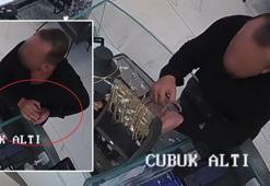 Kuyumcuda el çabukluğuyla 80 bin liralık altın kolyeyi böyle çaldı