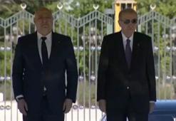 Cumhurbaşkanı Erdoğan, Lübnan Cumhurbaşkanı Avn'ı Külliye'de resmi törenle karşıladı