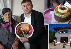 Üyücek Köyü'nün en yaşlı kadını 100 yaşına girdi! Pastasının mumlarını üfledi, davul zurna çalındı