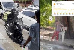 Diyarbakır alev alev! Sıcaklık 40 dereceyi aştı, vatandaşlar hortumla serinledi