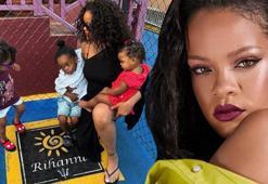 Rihanna çocuklarıyla doğduğu sokağı gezdi