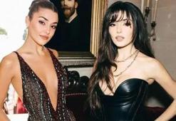 Hande Erçel lila elbisesiyle verdiği pozlarla büyüledi