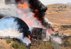 Madeni yağ yüklü TIR alev aldı, şoför yanarak hayatını kaybetti