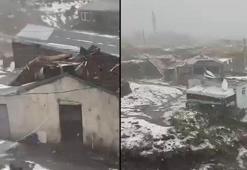 Çıldır’da şiddetli dolu ve fırtına faciası! 20’den fazla evin çatısı uçtu
