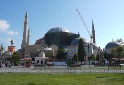 Ayasofya'da Cumhuriyet tarihinin en kapsamlı restorasyonu hız kesmiyor!