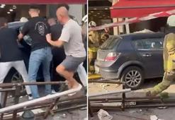 Beykoz’da feci kaza! Otomobil yayaların arasına daldı: Yaralılar var