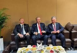 Cumhurbaşkanı Erdoğan, Aliyev ve Mirziyoyev ile bir araya geldi