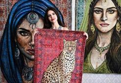 Halı üzerine resim yapıyor! Eserleri Almanya’dan ABD’ye ulaşıyor
