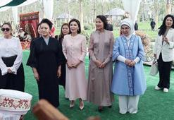 Emine Erdoğan, Kırgızistan'da lider eşleriyle buluştu