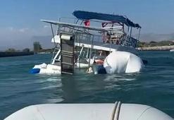 Antalya'da batma tehlikesi geçiren tekne kıyıya çekildi