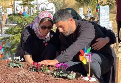 Acılı anne babadan kızlarına son ziyaret! Gözyaşları sel oldu