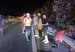 Manisa’da korkunç motosiklet kazası! 1’i ağır 3 yaralı