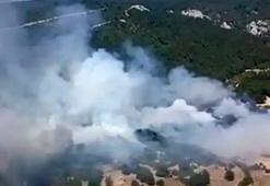 Balıkesir’in Karasi ilçesindeki yangın ormana sıçradı