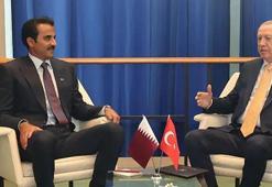 Cumhurbaşkanı Erdoğan Katar Emiri Temim ile görüştü