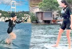 Gamze Orman da modaya uydu, Boğaz’da jet sörf yaptı