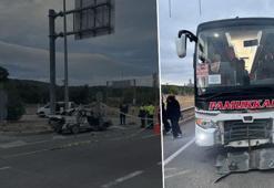 Çanakkale'de feci kaza! Yolcu otobüsüyle otomobil çarpıştı: 2 ölü