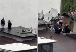 Eşi evi terk edince çatıya çıktı! Polis uzun uğraşlar sonucu ikna etti