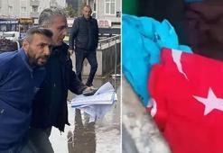 Bayrakları çöpe attı, ardından 'Vatan hainleri' diyerek paylaştı!