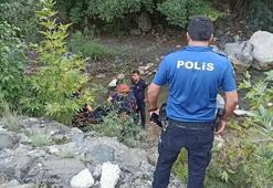 Yoldan geçenleri dehşete düşüren manzara! Karaçay Deresi yatağında erkek cesedi bulundu