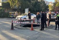Okul servisinin ardından yol çöktü! Beşiktaş'ta faciadan dönüldü